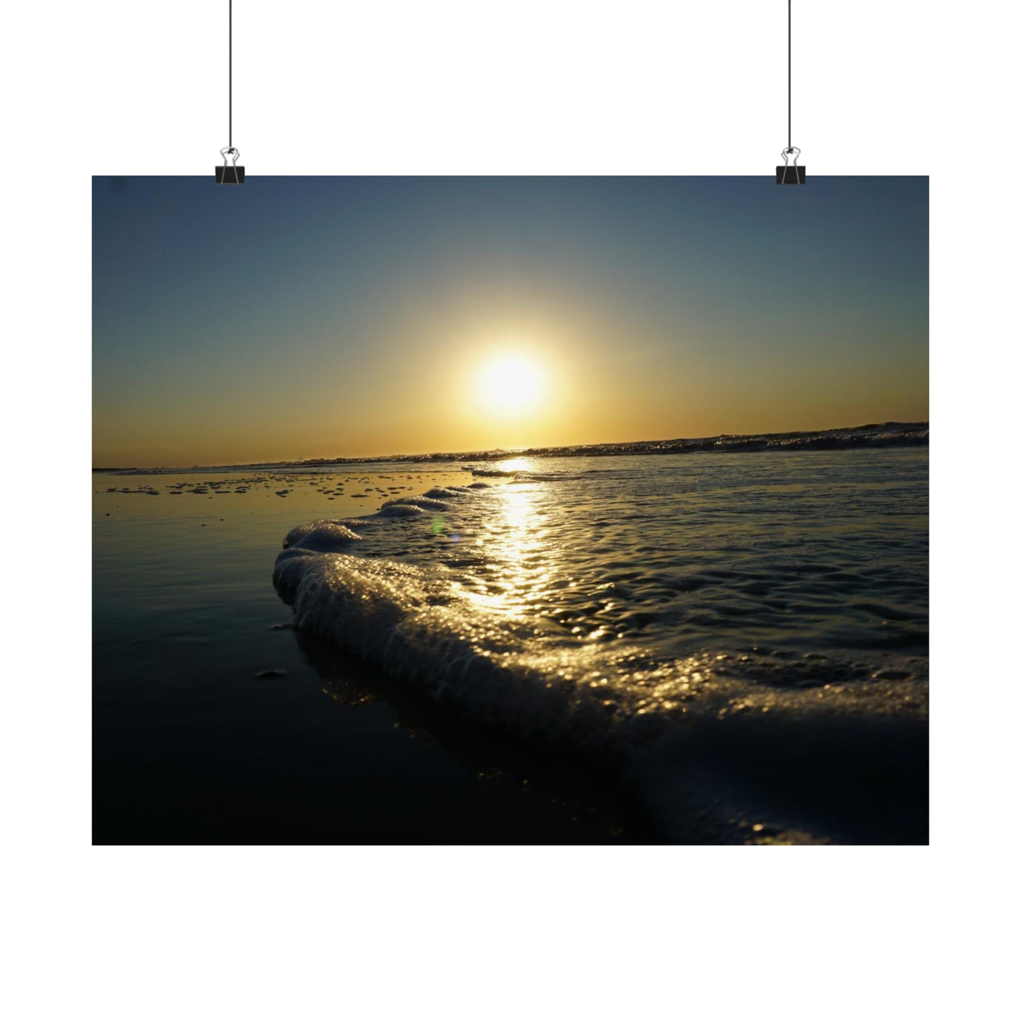 Soft Wave Sunrise poster