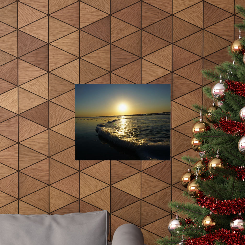 Soft Wave Sunrise poster