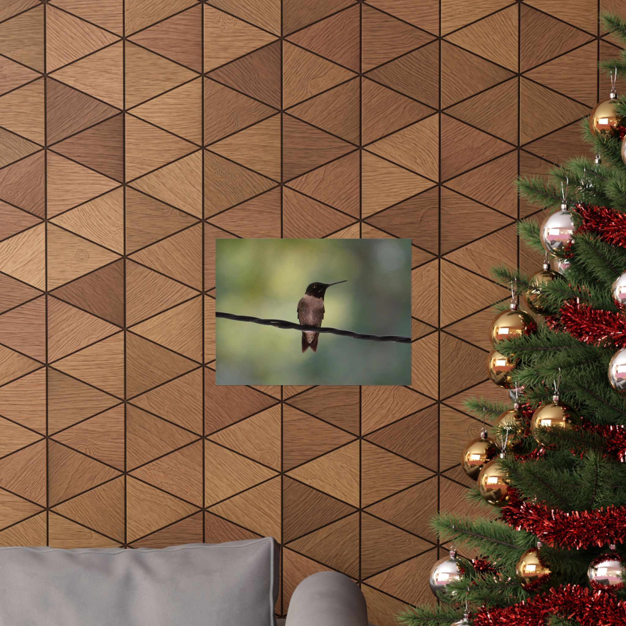 Hanging Out Hummingbird poster